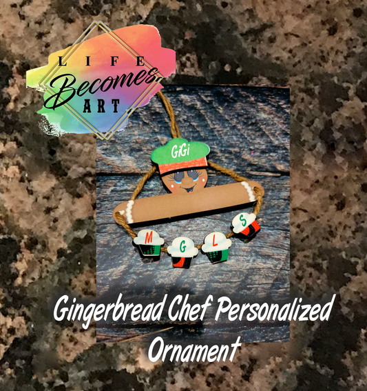 Gingerbread Chef Personalized Ornament